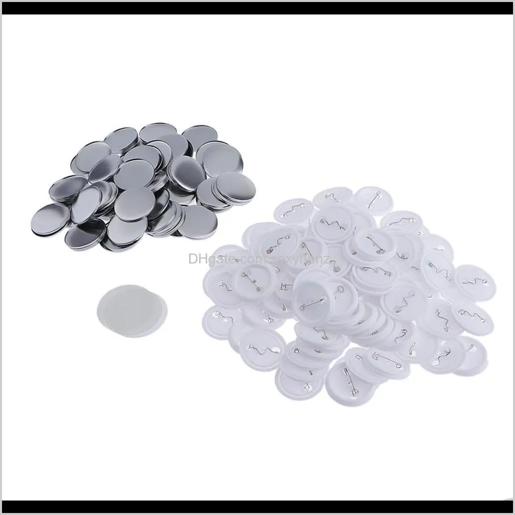 set of 100 durable metal button parts 44mm 1 3/4inch for badge & button making machine