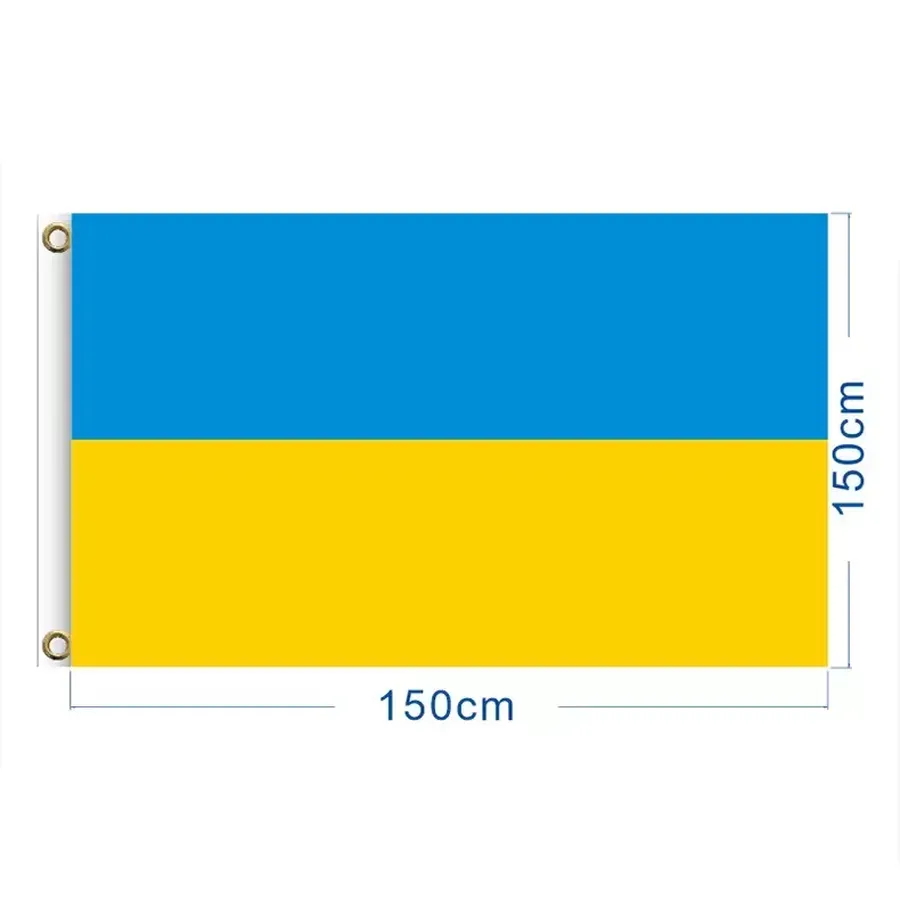 thumbnail image 2 of Double Sided Ukraine Flag 3x5 Ft,Canvas Header And Double Stitched 2 of 12