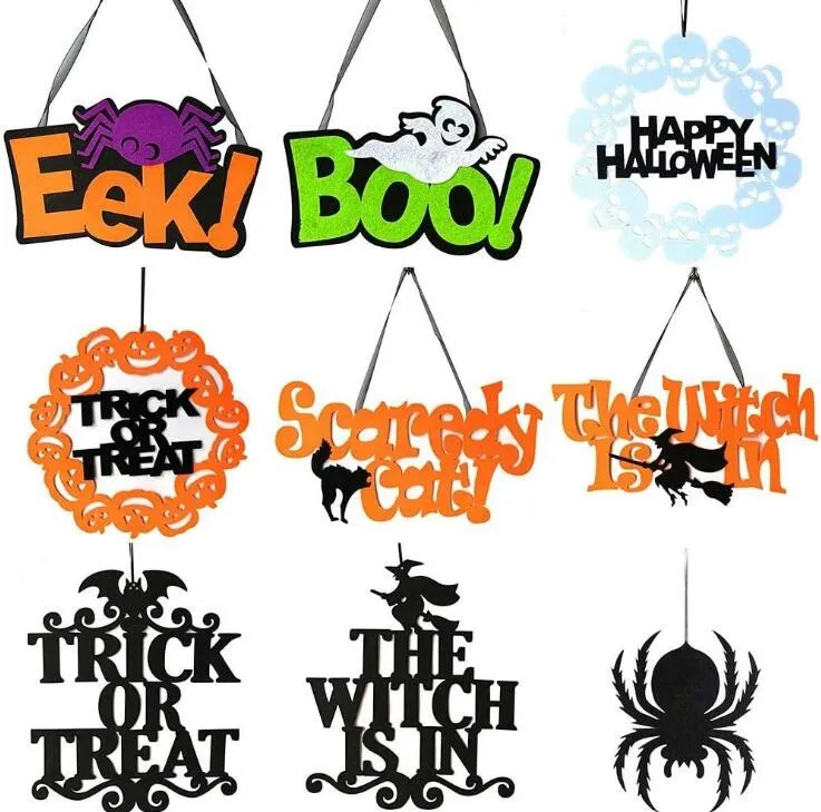 9 Style Creative Halloween Ornaments Non-Woven Felt Accessories Holiday Decorations Holiday Party Decoration Crafts Ornament