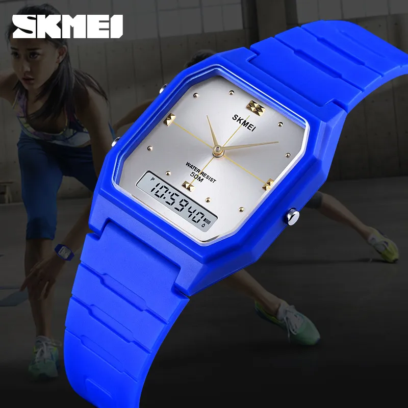 Skmei Adolescente Orologio Digitale Uomo Donna Sport Orologi Da Polso 3time Chrono Orologi Ragazzo Ragazza Orologio Impermeabile Gioventù Reloj Hombre 1604 Q0524