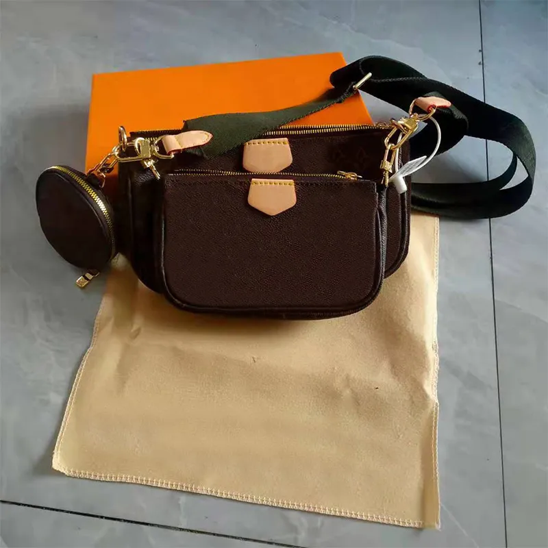 Three-piece lady handbag original box date code handbag purse single shoulder messenger bag messenger bag multifunctional handbag wholesale