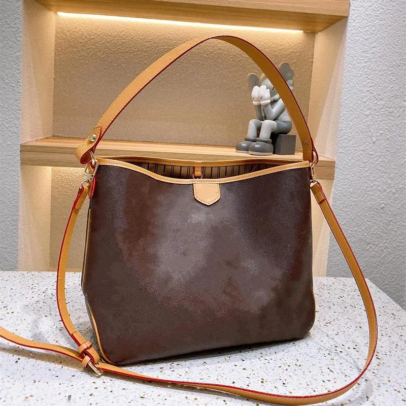 Fashion quality Lou vdeng women retro luxury mother`s bag high capacity designer leather messenger double shoulder zipper portable superstar