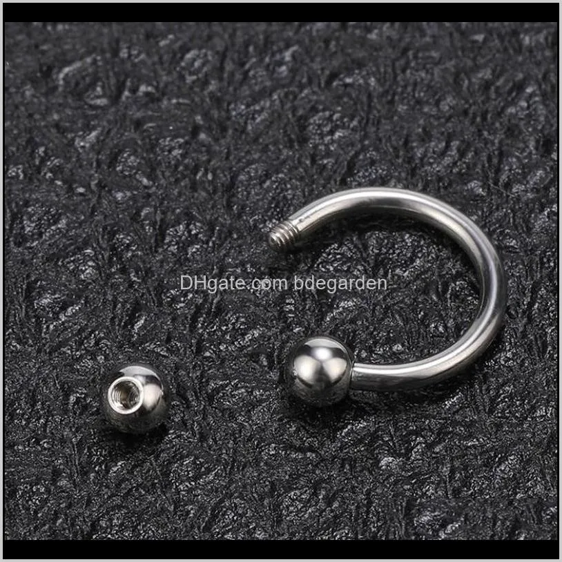 1piece fashion stainless steel horseshoe fake nose ring c clip bcr septum lip piercing falso lips rings hoop for women men