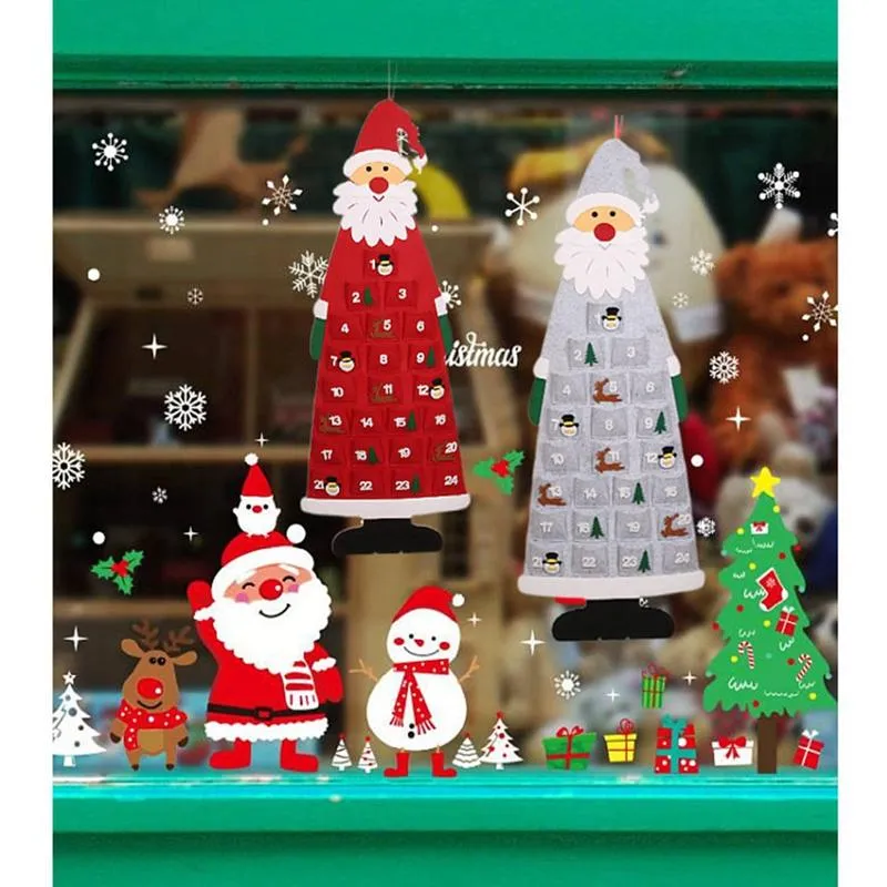 Kerstversiering Advent Kalender Santa Claus Countdown voor Home Ornament Xmas Tree Hanger