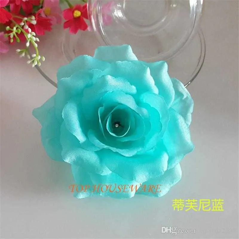 10cm Artificial fabric silk rose flower head diy decor vine wedding arch wall flower accessory