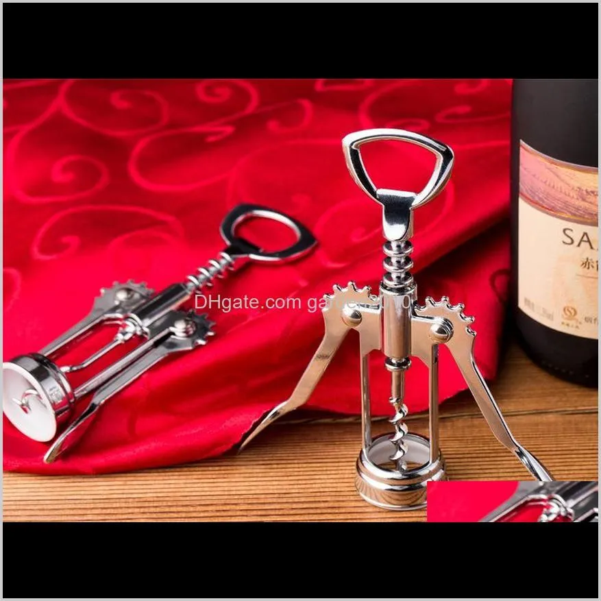 wine beer bottle opener zinc alloy metal strong pressure wing corkscrew kitchen dining bar accessory wb1880