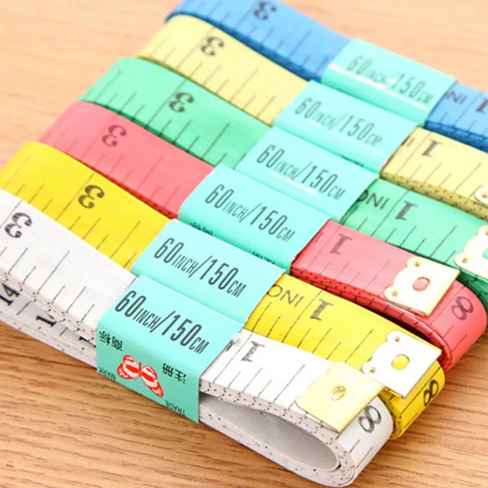 Wholesale 1000 Soft Tape Rule Measurement 1.3*150cm Sewing Tailor Body  Rulers Iron Head Colors Random Shipping By DHL/FedEx From Westernfashion,  $0.22