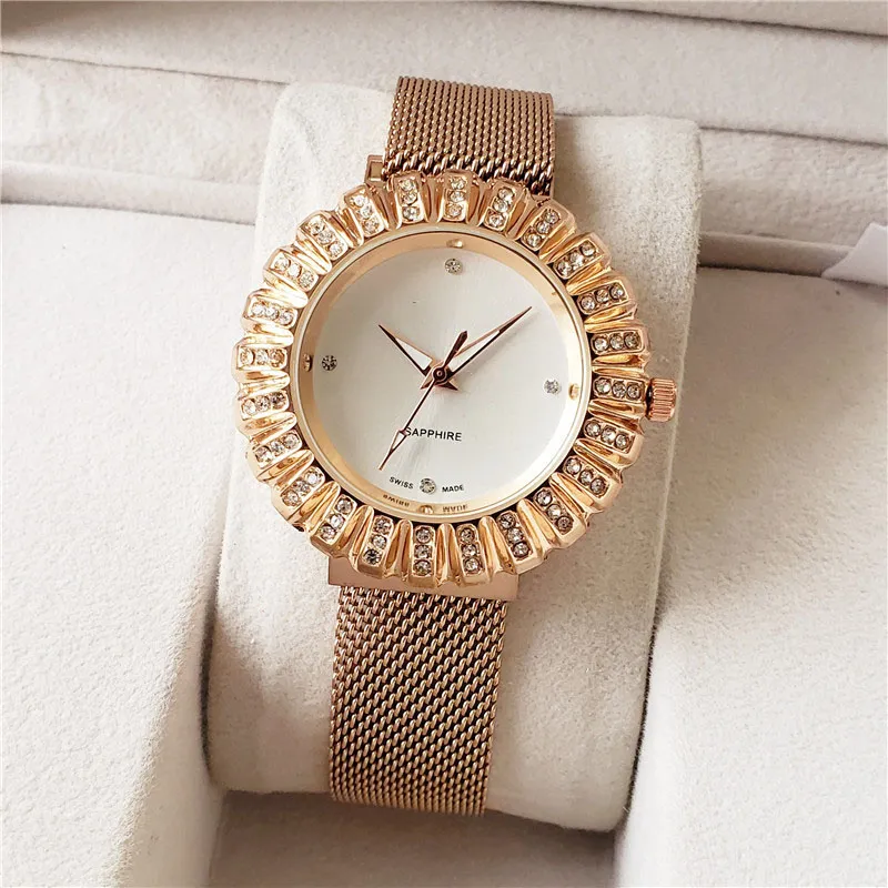 Mode Marke Uhren Frauen Dame mädchen kristall stil Magnetische Metall stahl band quarz armbanduhr CHA24