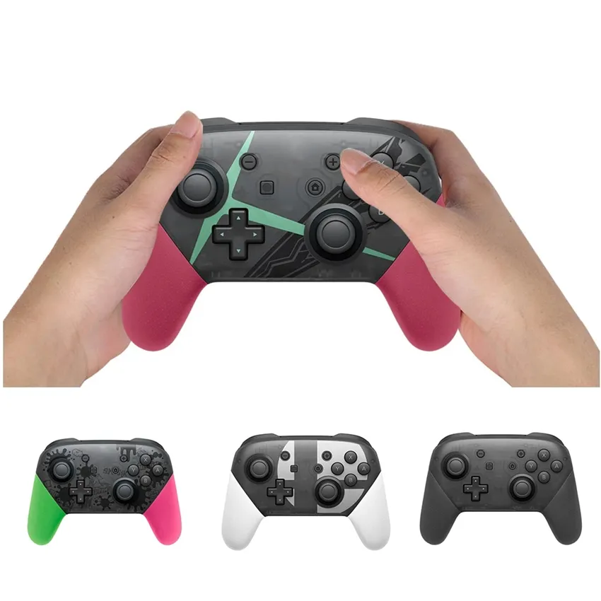 Trådlös Bluetooth Pro Controller Gamepads för N-switch NS-Switch Console Gamepad Videospel USB Joystick Switch Pro Controllers