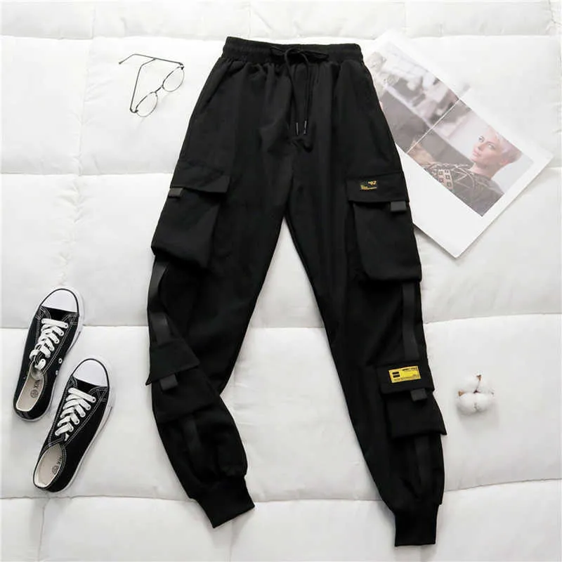 Harajuku BF Velvet High Waist Cargo Pants For Women Spring/Winter