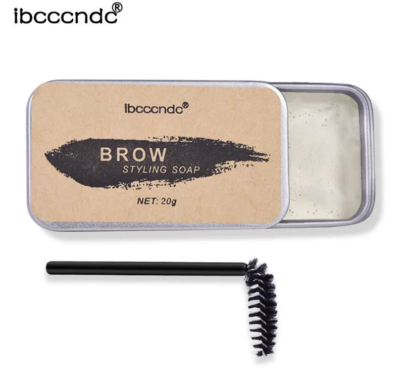 3D Feathery Brows Eyebrow Shaping Cream Wax Makeup Gel Stying Soap Vattentät Långvarig Ögonbryn Inställning Kit 50