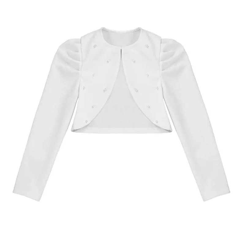 Girls white deals bolero jacket
