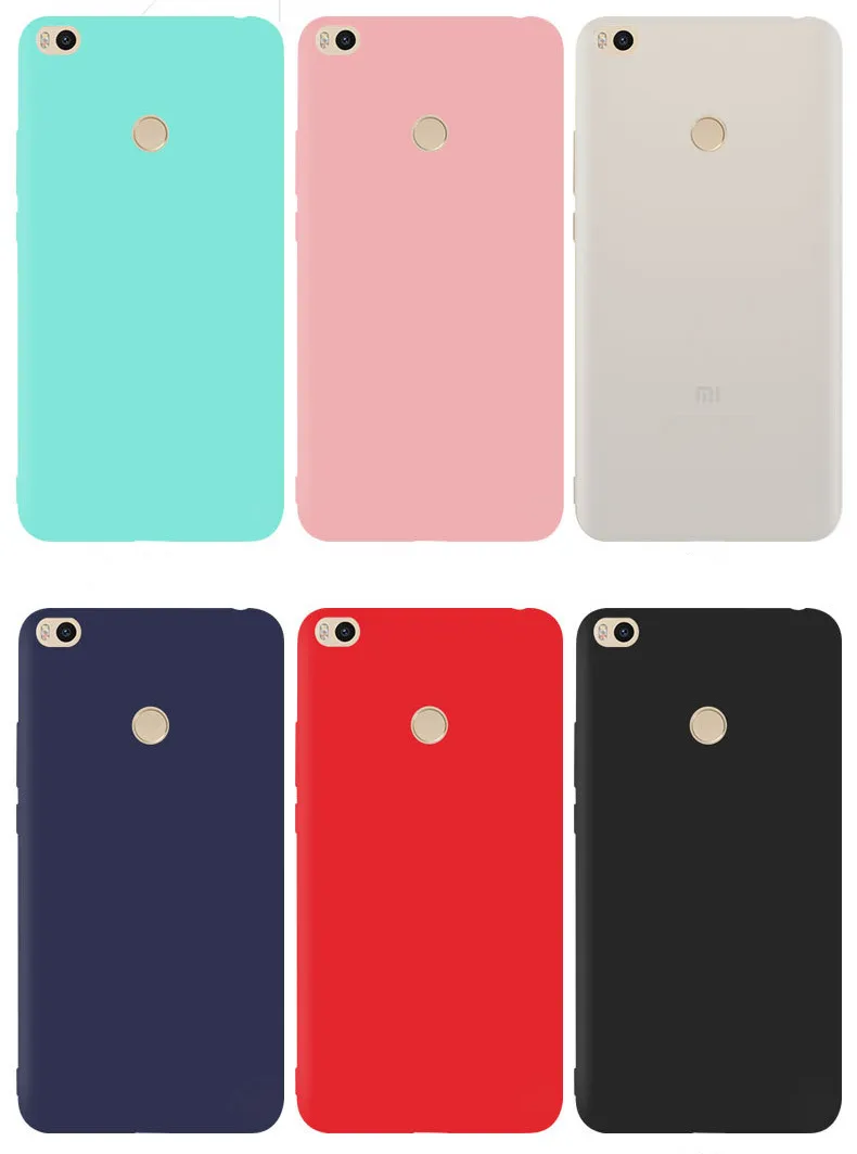 Candy Color Fodral för Xiaomi RedMi 4X 4A 5 5A 6 6A 7 7A 8A 8A Cover RedMi Not 4 5 6 7 8 Pro S2 GO K20 Matt Silikon Mjukt skydd