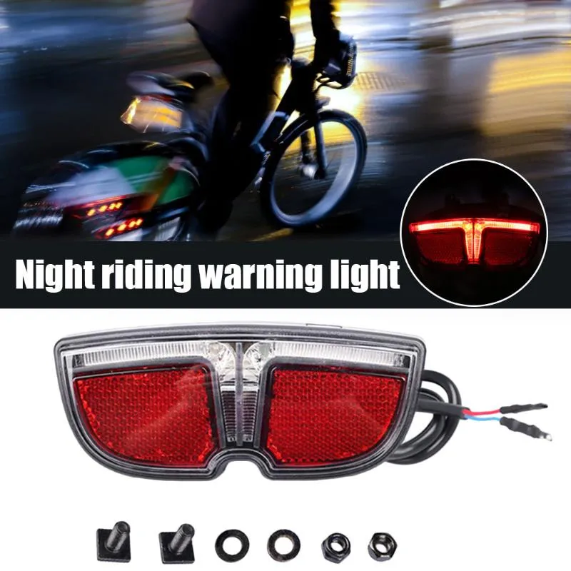 Luz elétrica da cauda da bicicleta 6V LED lâmpada traseira traseira traseira traseira da luz para Bafang Mid Drive Motor Peças de bicicleta