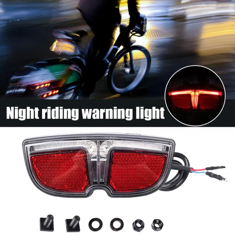 Electric Bike Tail Light 6V LED Lamp Rear Brake Taillight For Bafang Mid Drive Motor Bicycle Parts Lights