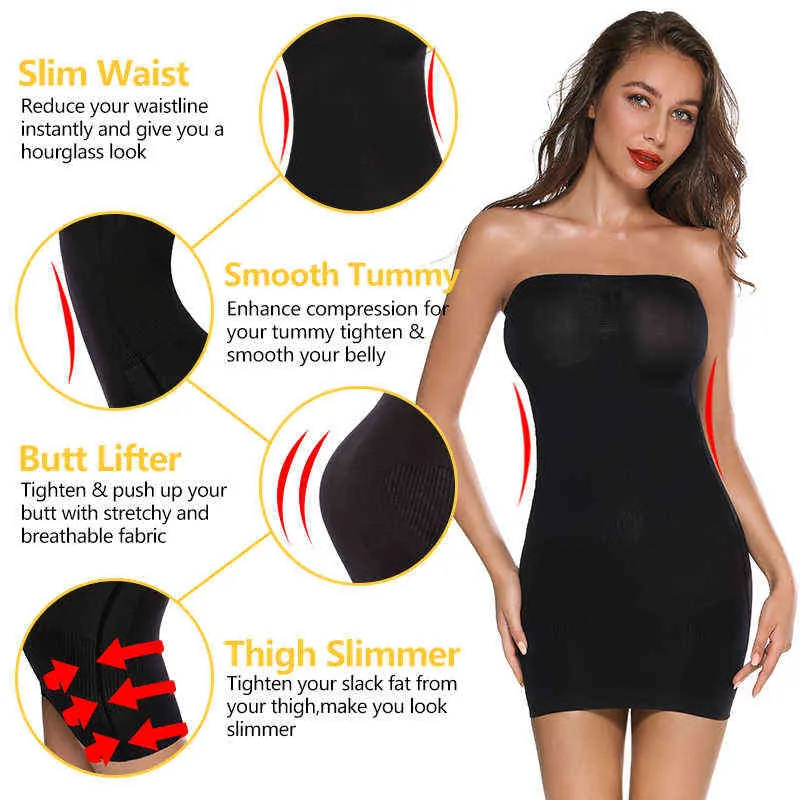 Women Strapless Slip For Under Dresses Shaping Control Slips Slimming Full  Body Shapewear Skirt Seamless Big Shaper Underwear From Fandeng, $19.6