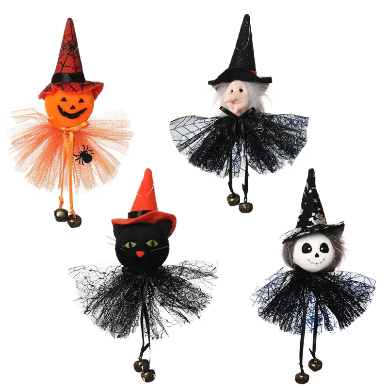 Articoli per feste Decorazione di Halloween Appeso Zucca Fantasma Strega Cat Doll Ciondolo Horror House Bar Ornamenti XBJK2107