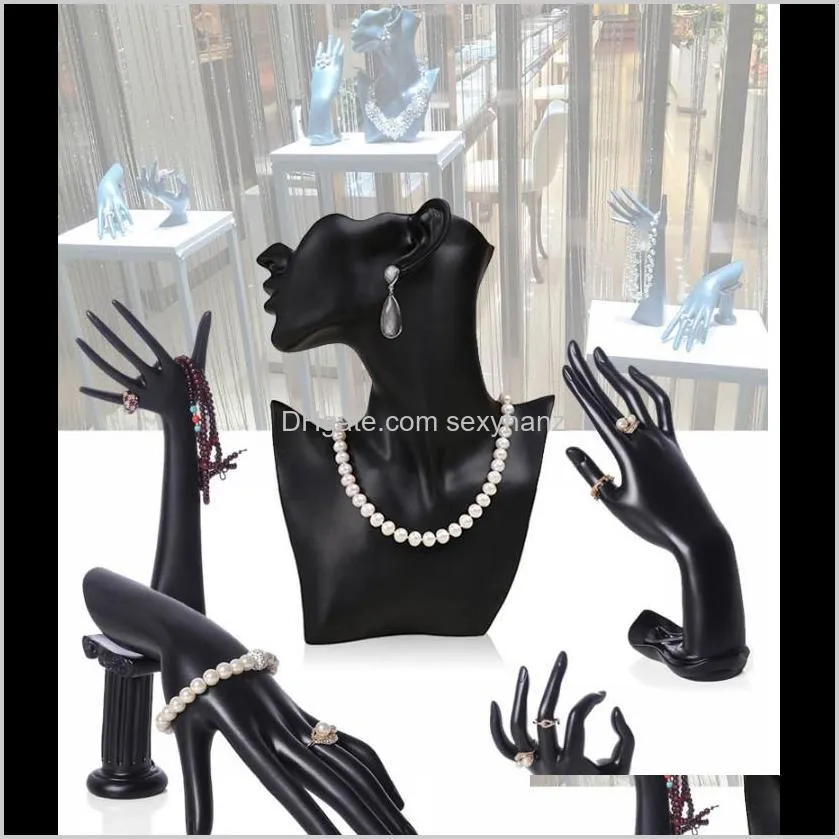 resin mannequin display stand necklace earring rack ring bracelet jewelry holder display props hand portrait model