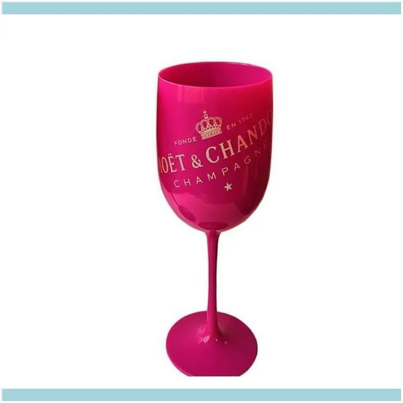 Wine Glasses Champagne Plastic Electroplated White, Pink Gold Ps Goblet Moet Cup Xsvuu