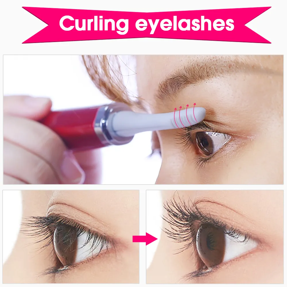 Recourbe-cils électrique Mascara outil de maquillage de curling USB Rechargeable Portable électrique chauffé rouleau de cils