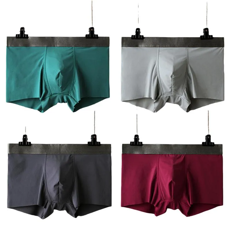 Underbyxor 2021 Män Underkläder Boxare Breathable Nylon Panties för Ropa Inredning Hombre Boxer Shorts Briefs Bomull Plus Storlek