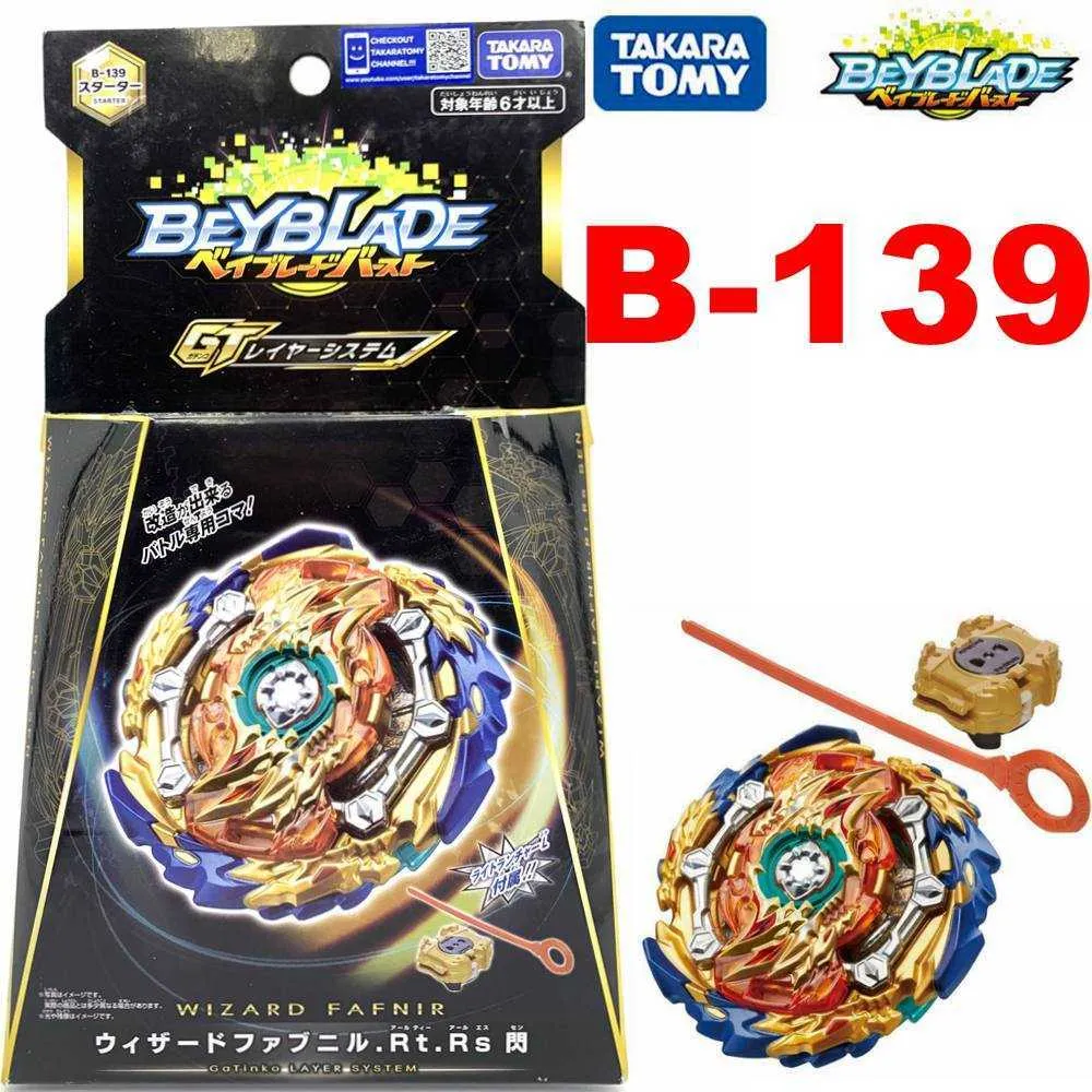 100٪ الأصلي TAKARA TOMY BEYBLADE BUBST GT B-139 Wizard Fafnir.rt.rs SEN B139 كحل يوم للأطفال X0528