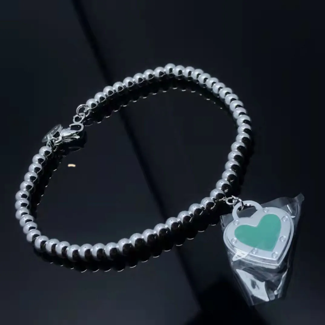 Designer de luxo Novas contas de moda comprimento pulseira em forma de coração 16.17.18.19 cm