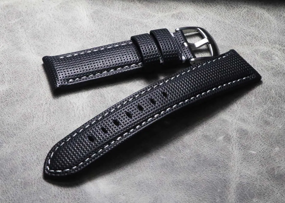 20mm 21mm 22mm 24mm 26mm Genuine Leather Watch Band for Panerai Luminor Radiomir Stainless Steel Buckle Watchband Wrist Strap H0915