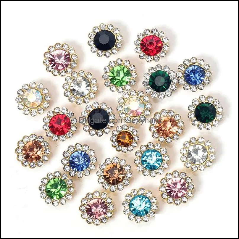 50pcs 10/12mm Rhinestone Bezel Patch Cabochon for Bows Diy Needlewrok Sew on Glass Crystal Beads Hair Accessories Jewelry Making 1514