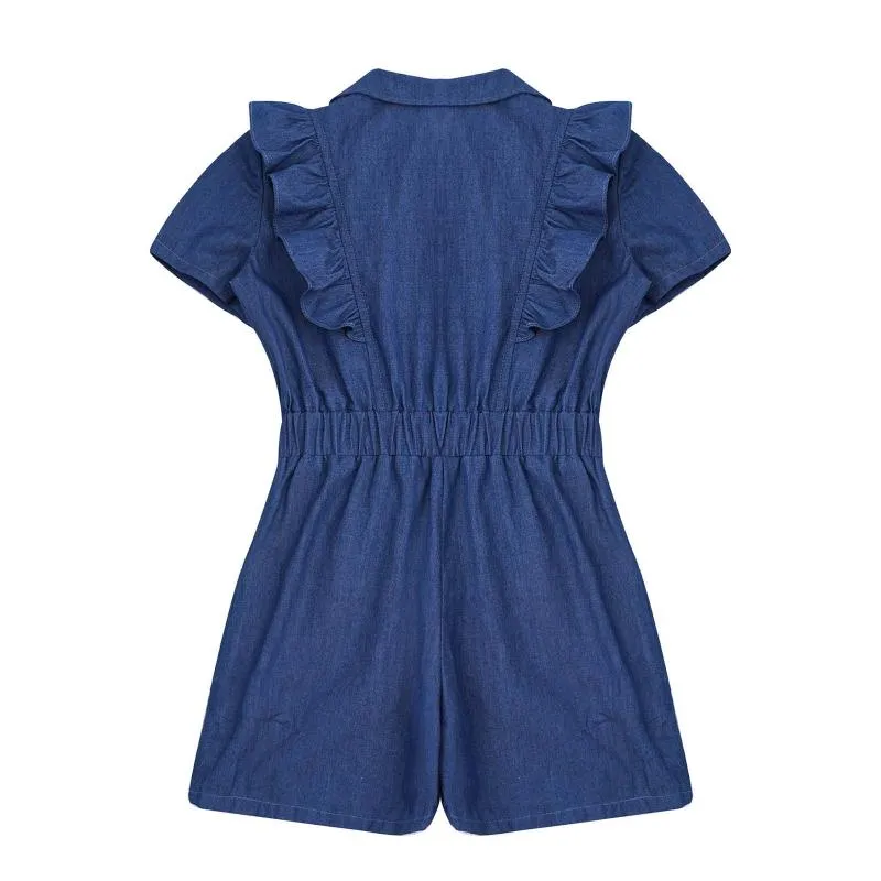 Dunnes Stores | Black Girls Velour Jumpsuit (7-14 years)