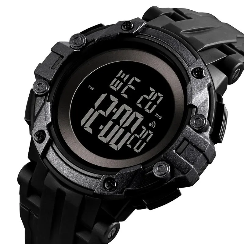 Black Men's Digital Watches Luminous 50M Waterproof Sport Shockproof Alarm Clock Male Electronic Watch Reloj Hombre 1545 Wristwatches