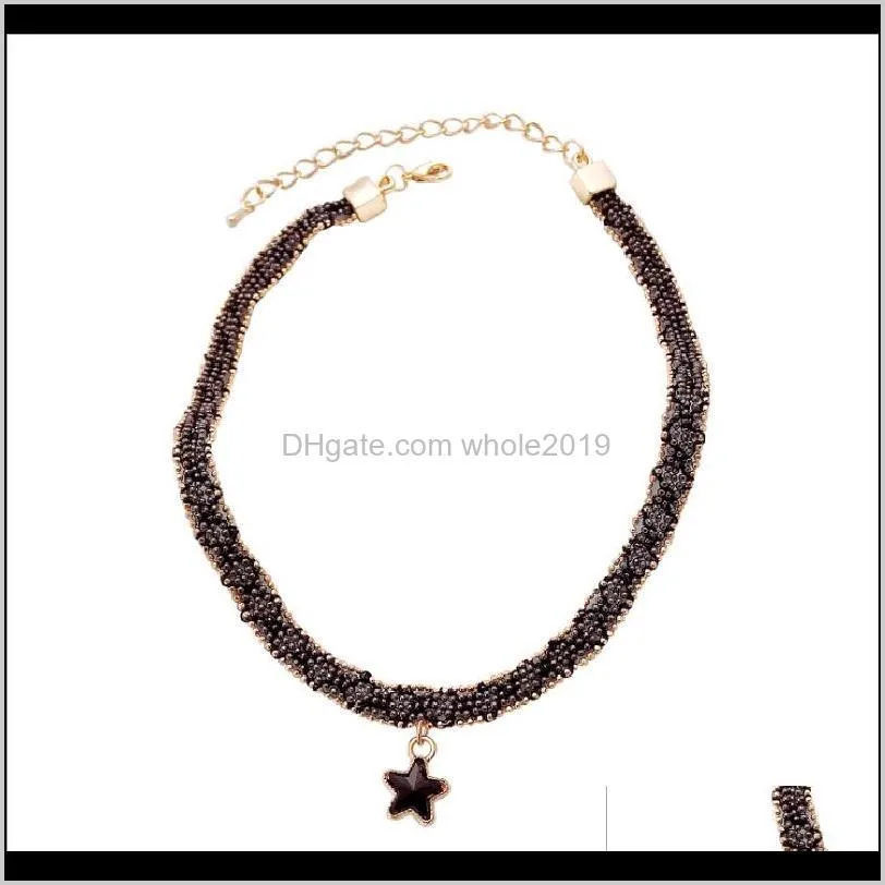 black choker clavicle chain necklace female neck neckchain fairy star collar simple short dark temperament neckband