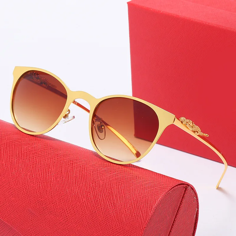 Frankreich Sport Sonnenbrillen für Männer Umweltbewusste Neue Mode Mann Frauen Glas Randlose Retro Vintage Gold Gläser Rahmen Büffel Sonnenbrille