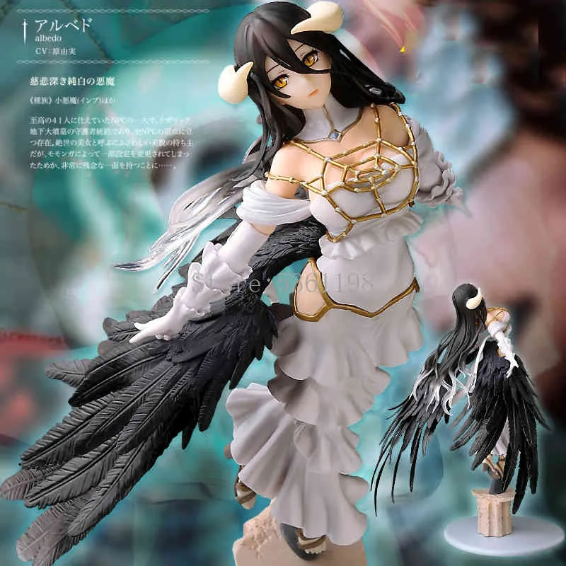 Anime Figur Overlord Albedo So-Bin Overlord III Albedo Action Figur 642# Albedo Sexig Tjej Figurine Collection Model Doll Gift X0503