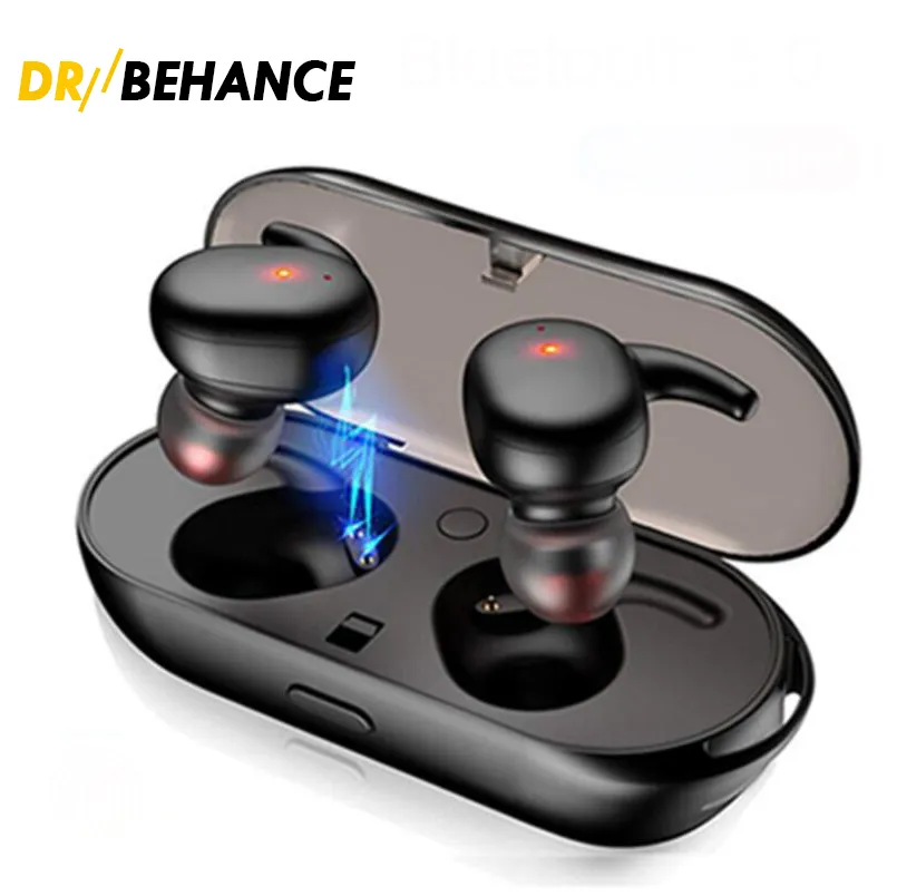 Y30 Telefon komórkowy Słuchawki Bezprzewodowe Butotooth 5.0 Słuchawki Słuchawki Reaszytujący Headset HIFI 3D Stereo Sound Music Music In-Ear Earbuds dla Android IOS