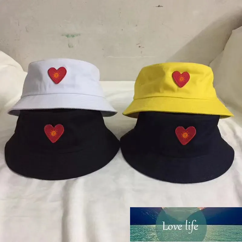 Chapeau de seau de mode pour homme femme casquette de rue chapeaux ajustés 4 casquettes de couleur avec coeur rouge de haute qualité prix d'usine conception experte qualité dernier style statut d'origine