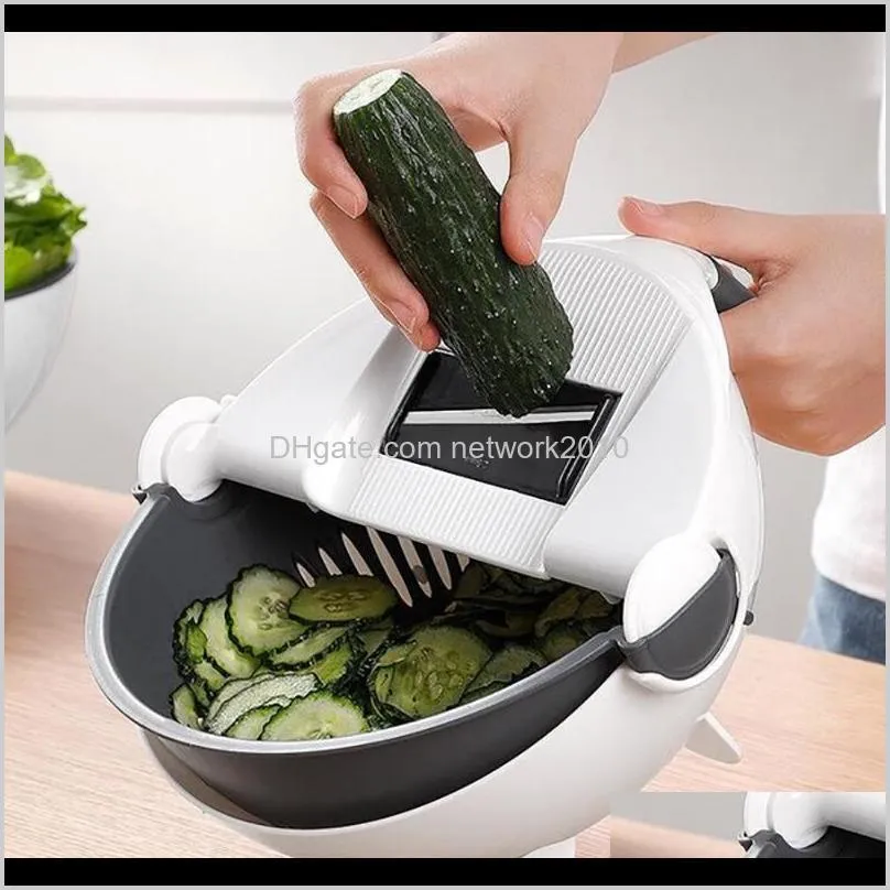 rotate vegetable cutter with drain basket manual slicer magic multifunctional veggie fruit shredder grater slicer mandoline choppers