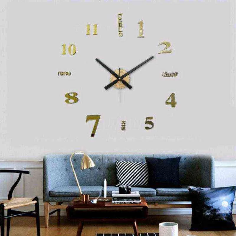 Dreamburgh 3D Wall Clock Creative Wood Gear Diy Clock Quartz Movement Mechanism Repair Set 3 Färger Heminredning Kit Parts Tool H12575