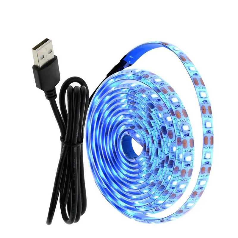 Streifen 5V LED-Band-Licht USB 2835 RGB-Band 1m 2m 3M Flexibles Neon-Band für TV-Hintergrundbeleuchtung PC-Bildschirm-Hintergrundbeleuchtung