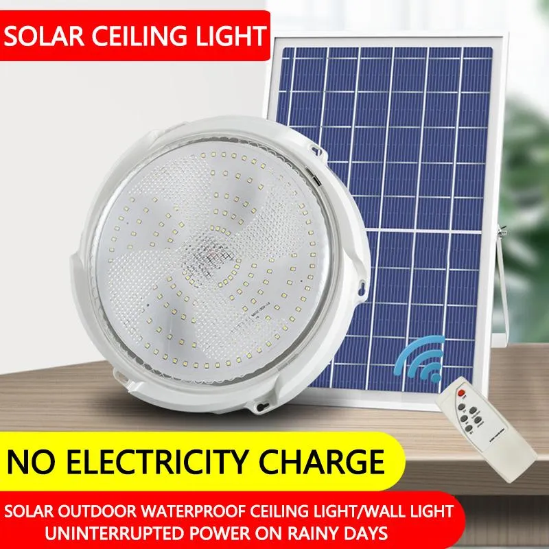 Solar Lamps High Brightness LED Ceiling Light Indoor Wall Lights Remote Control Balcony Room Living Induction Lighting Lamp
