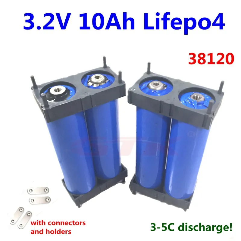 GTK 38120 lifepo4 3.2v 10Ah energie opslag batterijen 30A ontlading voor diy 12v 24v 36v 10Ah accu + houder connector