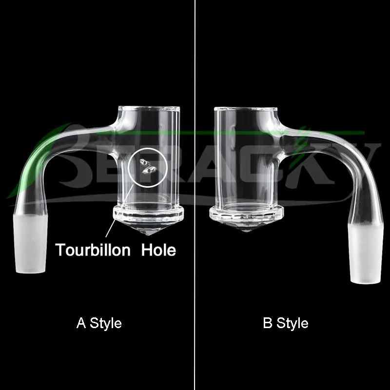 Beracky Premium Auto Spinner Full Weld Diamond/Faceted Bottom Quartz Banger 10mm 14mm 18mm 남성 여성 45/90 쿼츠 유리 물 봉