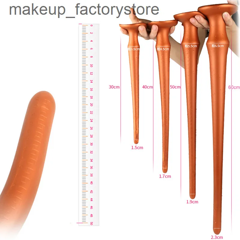 마사지 슈퍼 긴 항문 딜도 여성 남성 남성 전립선 마사지 실리콘 항문 꼬리 큰 엉덩이 플러그 섹스 토이 제품 BDSM BO211H