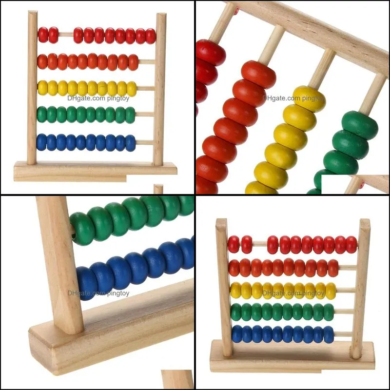 Baby Toy Wooden Abacus Colorful Small Numbers Counting Calculating Beads Kids Math Learning Early Educational Toy