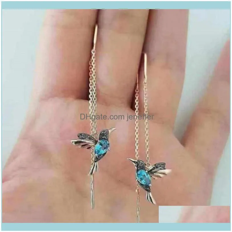 FactoryZZ36exaggerated female Jewelry popular fashion wings Bird animal geometric ear line Earrings