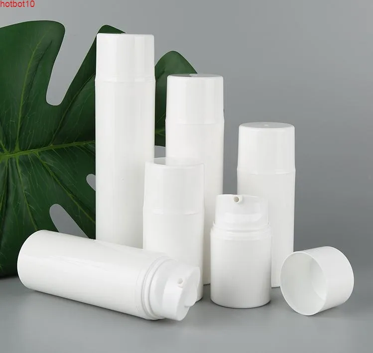 100pcs 30ml 50ml 80ml 100ml 120ml 150ml white PP airless bottle vacuum pump used for Cosmetic Container SN290goods