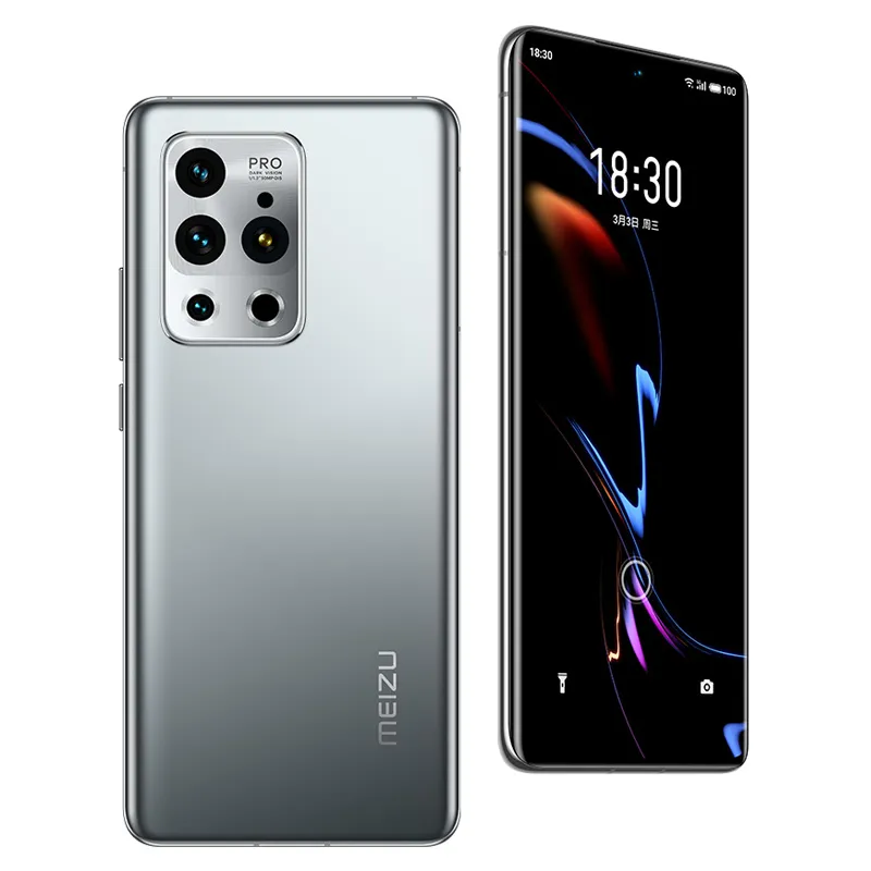 Oryginalny Meizu 18 Pro 5g Telefon komórkowy 8GB RAM 128GB 256GB ROM Snapdragon 888 50.0mp Ai AR 4500MAH Android 6.7 "Amoled Pełny ekran Identyfikator Facet Face NFC Inteligentny telefon