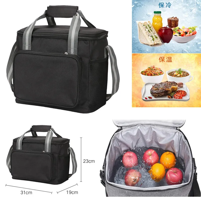 Bolsa de isolamento espessada espessada Oxford Plow Pack Icesaly e LargeCapacity Lanchags portáteis de armazenamento a frio lanchonetes