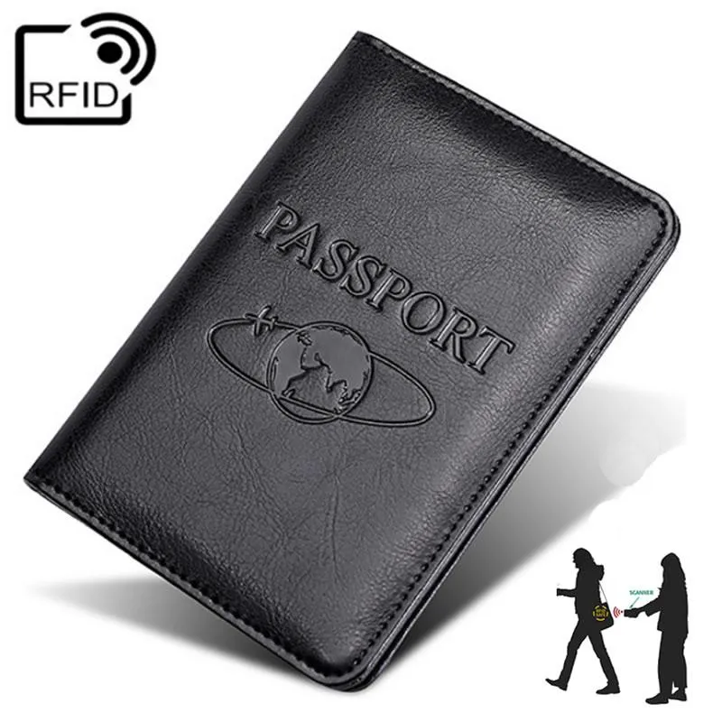 Card Holders Vintage RFID Earth Business Passport Covers Holder Travel