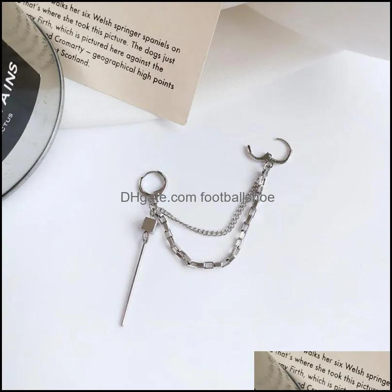 Creative Personality Hip-Hop Punk Wind Earrings Chain Type A Word Tassels Eardrop Women Jewelry Gifts Dangle & Chandelier